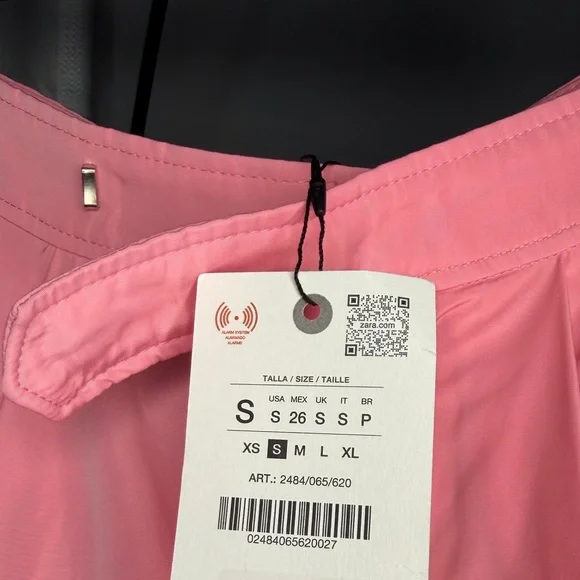 NWT Zara Woman ZW COLLECTION MIDI SKIRT Pink Size S Small - Picture 9 of 10